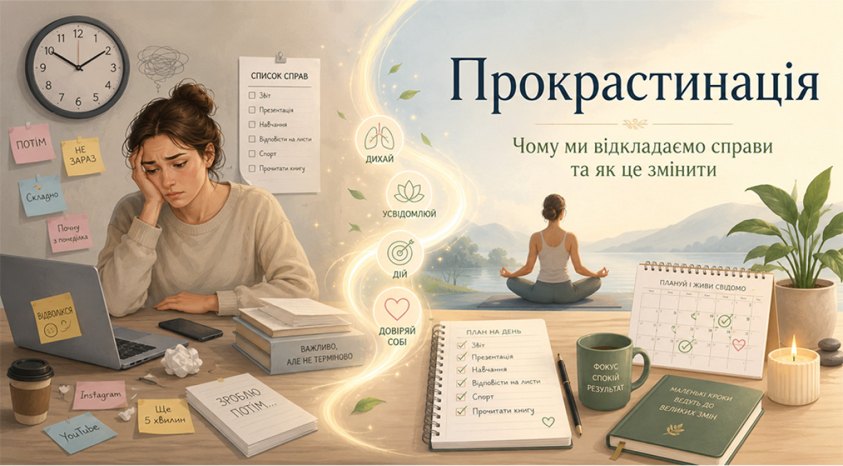Прокрастинація: як подолати звичку відкладати справи на потім Прокрастинація: як подолати звичку відкладати справи на потім